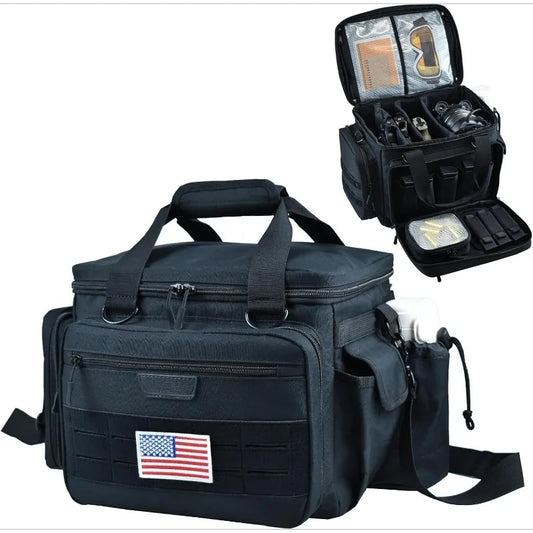 Tactical Gun Range Bag for Handguns and Accessories Storage