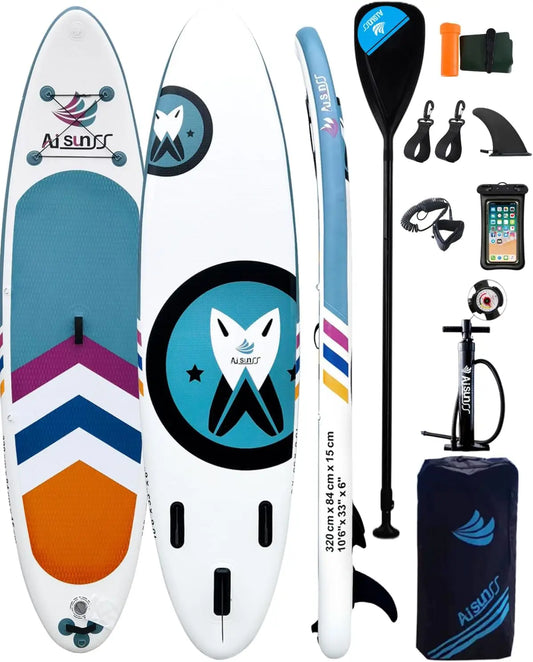 Inflatable Paddle Board for Adult, Paddle Board for All Skill Levels, Wide SUP Board with Primium Accessories Include SUP Carry