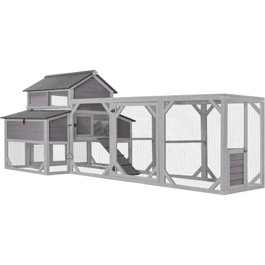Extra Large Wooden Chicken Coop with Nesting Boxes for Poultry