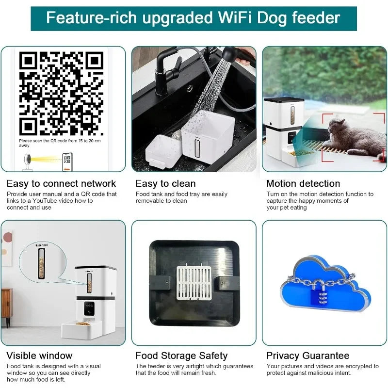 Smart Automatic Dog Feeder with Camera and Motion Detection