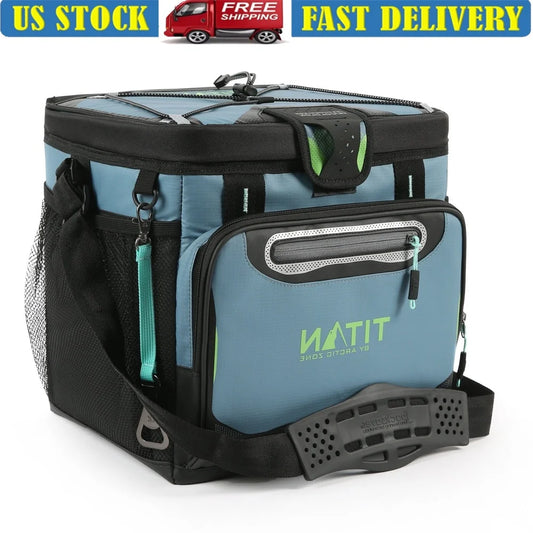 24 Can Zipperless Soft Cooler with Deep Freeze Insulation Leak Proof Lining Road Trips Fishing Camping Beach BBQs and More