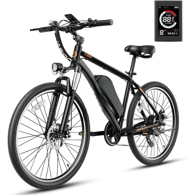 Great deal.EB5 Electric Bike for Adults with Peak 500W Brushless Motor, 40Miles 20MPH Commuting Electric Mountain Bike with 360W
