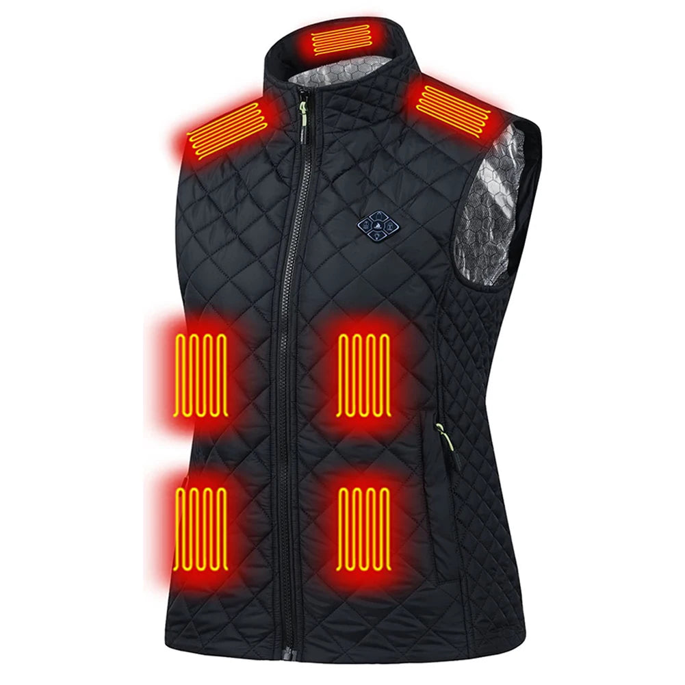 Heated Vest Electric 21 Heating Zones USB Heated Vest Outdoor Running Jacket Sportswear WinterWindproof Washable Vest Women Men