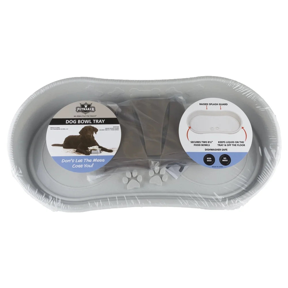 XMSJ Elevated Dog Bowl Stand with Splash Guard and Non-Skid Feet