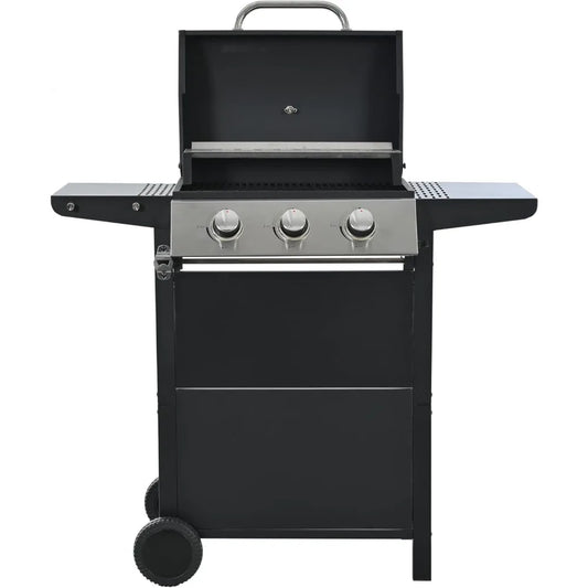 3 Burner Propane Gas Grill with Heavy Duty Cabinet Design
