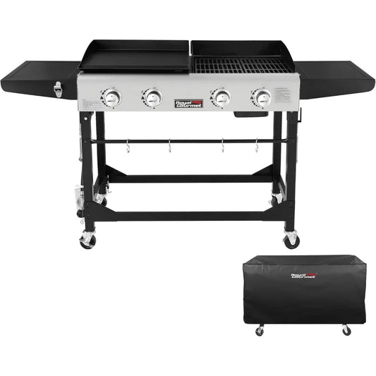 DAFIFY 4-Burner Propane Gas Grill and Griddle Combo