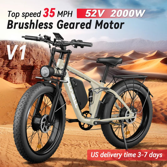 ZEEGR 52V Dual Motor Electric Fat Bike Full Suspension