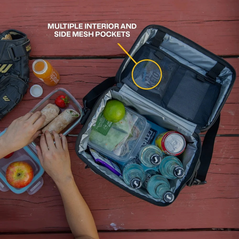 15 Can Soft Cooler 16qt Collapsible Insulated Polyester with Bottle Opener Multiple Storage Pockets Packable Design Waterproof