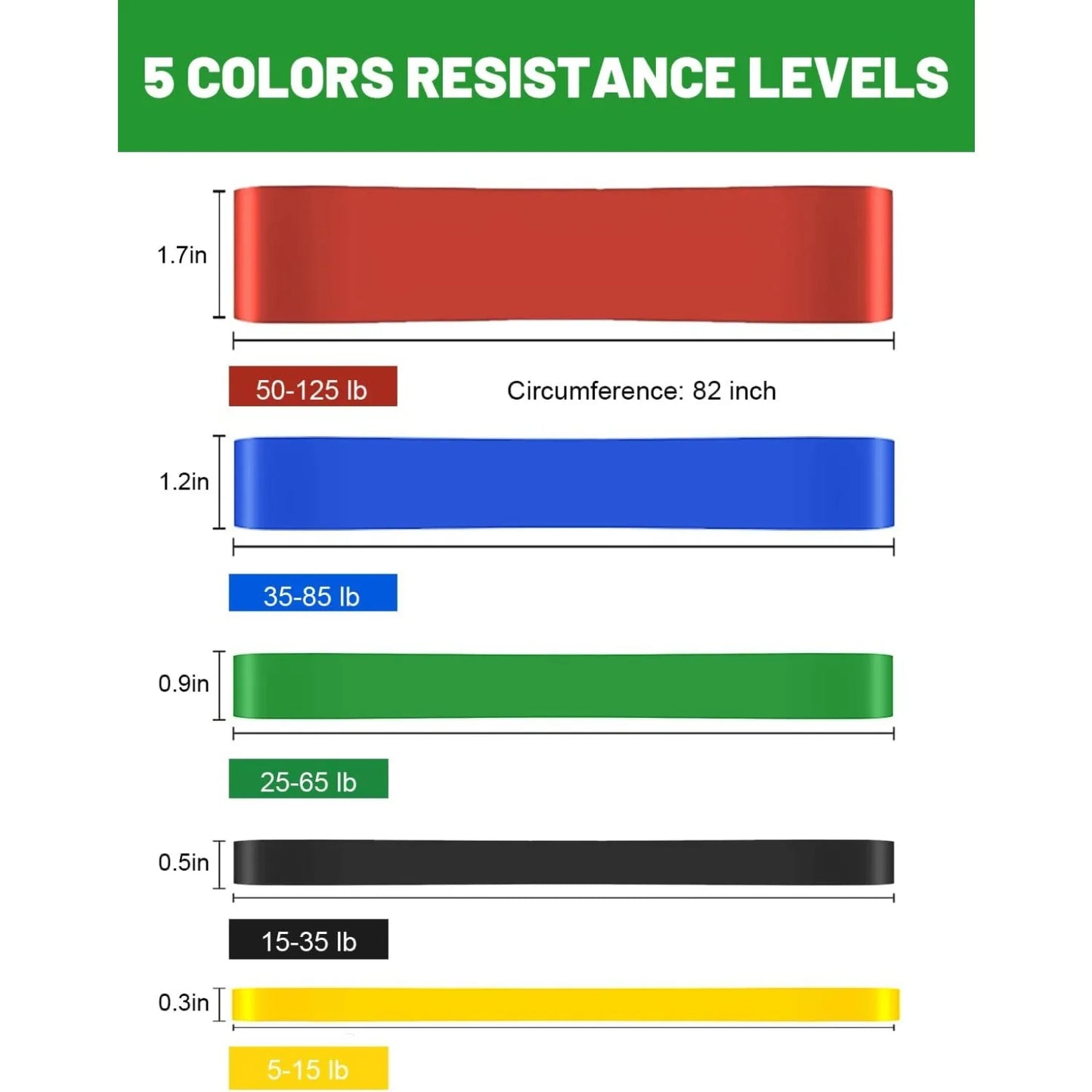 Department Name Resistance Bands Pull Up Assist Workout Set