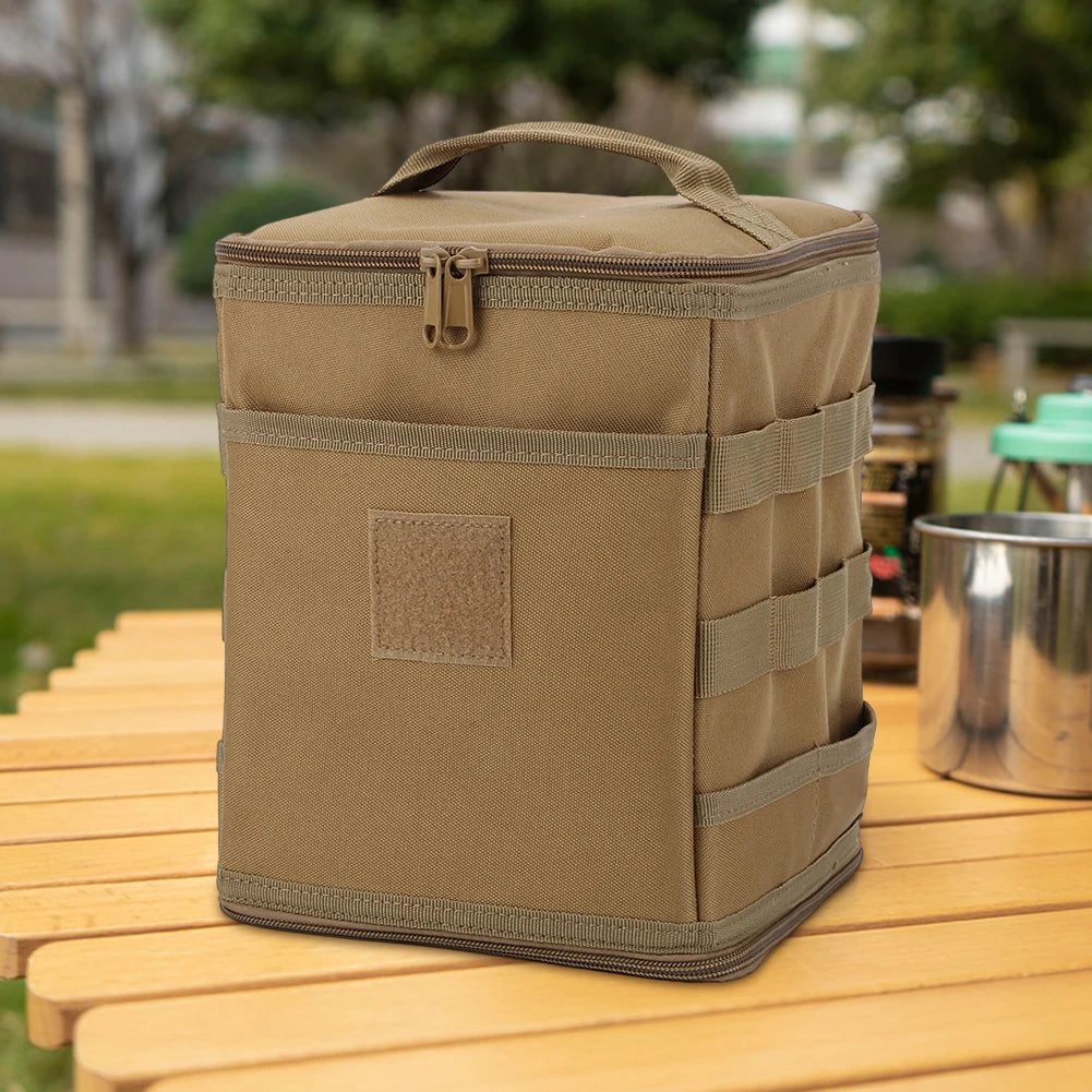 Camping Stove Storage Case Multipurpose Grill Storage Organizer Wear Resistant Large Capacity Outdoor Utensils Storage