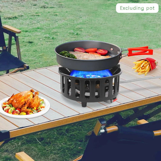 Portable Camping Gas Stove 21000W Windproof With Adapters