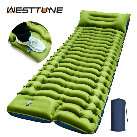 West Tune Ultralight Camping Sleeping Pad With Pillow Pump