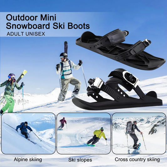 MOJOYCE Mini Ski Skates Adjustable Snowboard Boots Winter