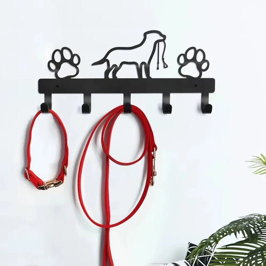 HELLOYOUNG Metal Paw Wall Rack With Five Hooks For Home