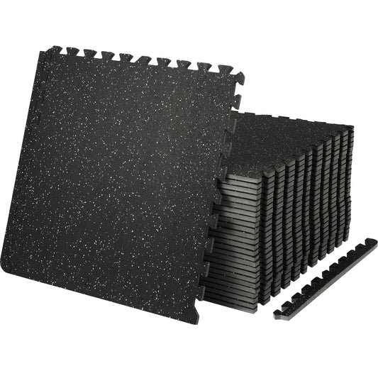 SucceBuy Interlocking Workout Mats Foam Rubber Gym Flooring