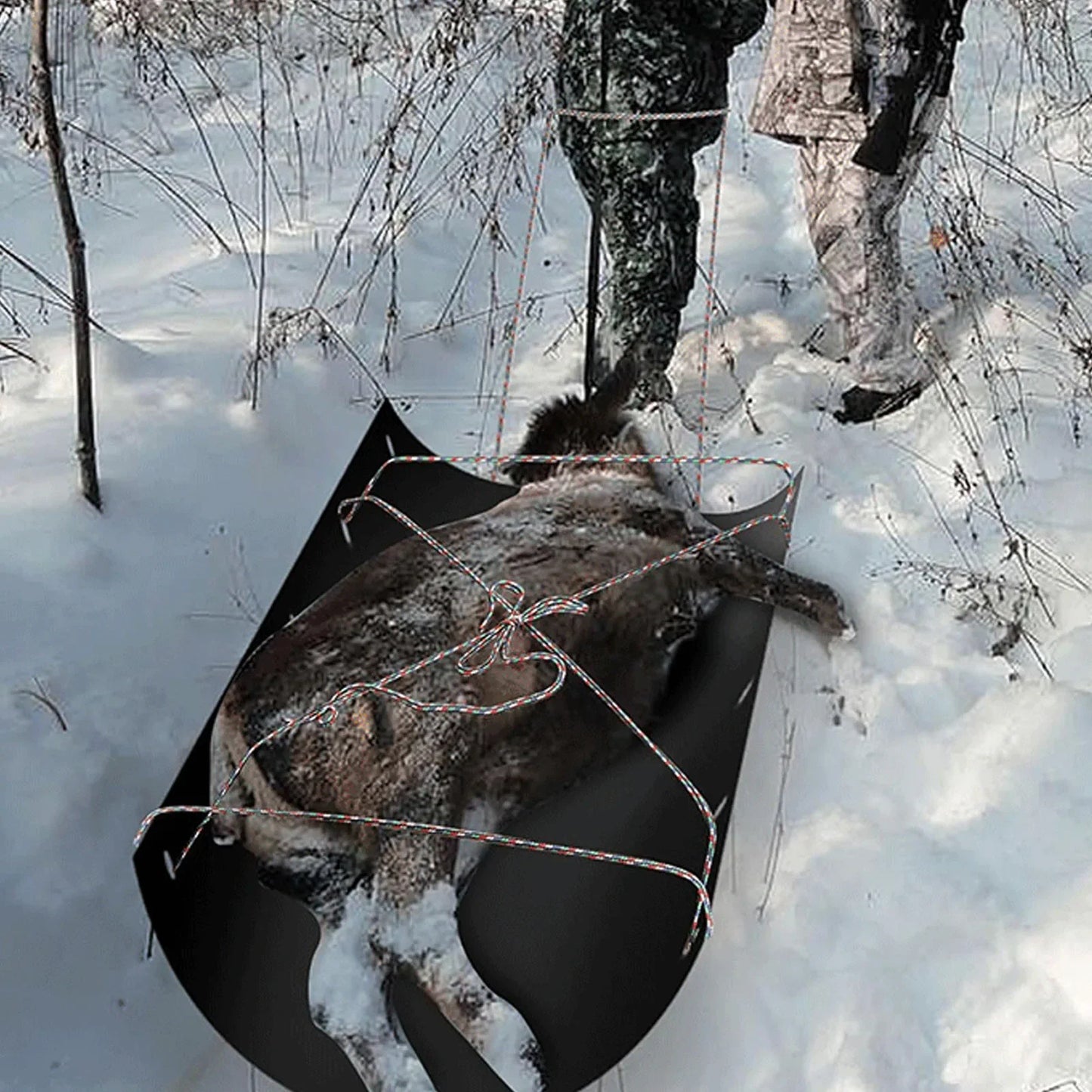 Deer Drag Sleds Multi Purpose Portable Tear Resistant Thickened Snow Sledding Pad Hauling Ice Fishing Supplies