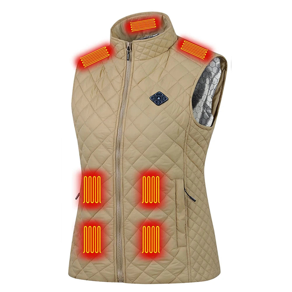 Heated Vest Electric 21 Heating Zones USB Heated Vest Outdoor Running Jacket Sportswear WinterWindproof Washable Vest Women Men