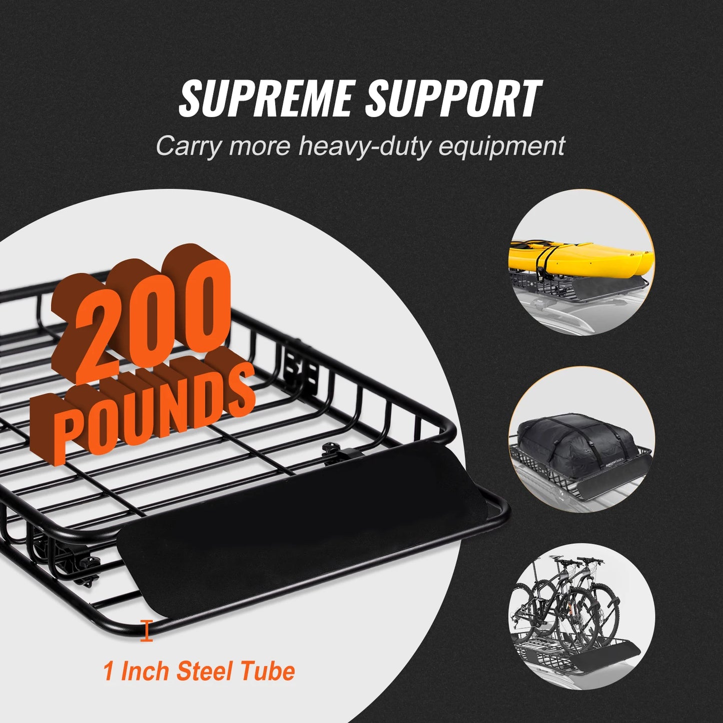 SucceBuy Roof Rack Cargo Basket Carrier for SUV
