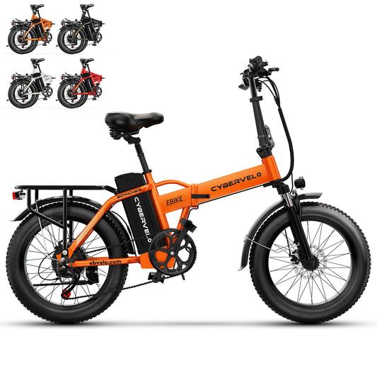 Cybervelo 1000W Folding Electric Bike With Large Battery
