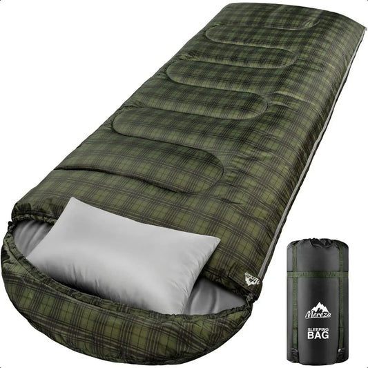 Adult 0 Degree Winter Sleeping Bag with Pillow for Camping