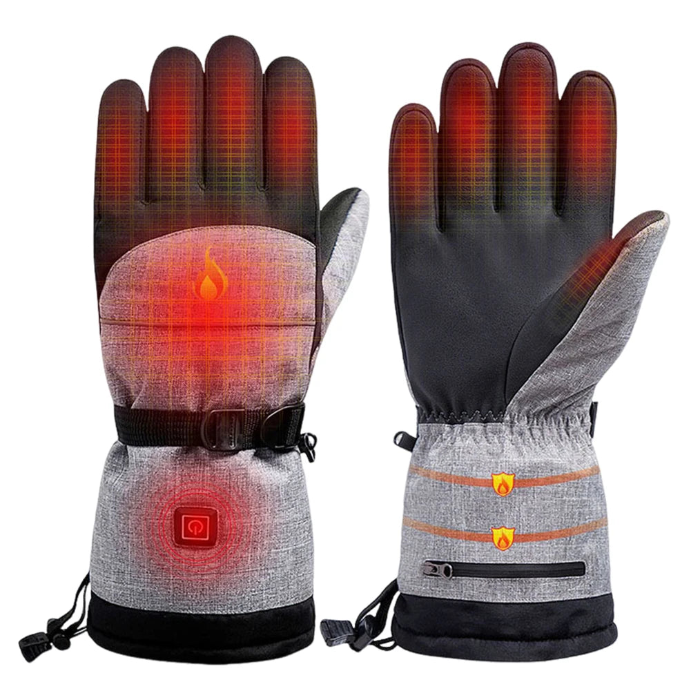 AlloetCN Heated Gloves Waterproof Thermal Electric Outdoor