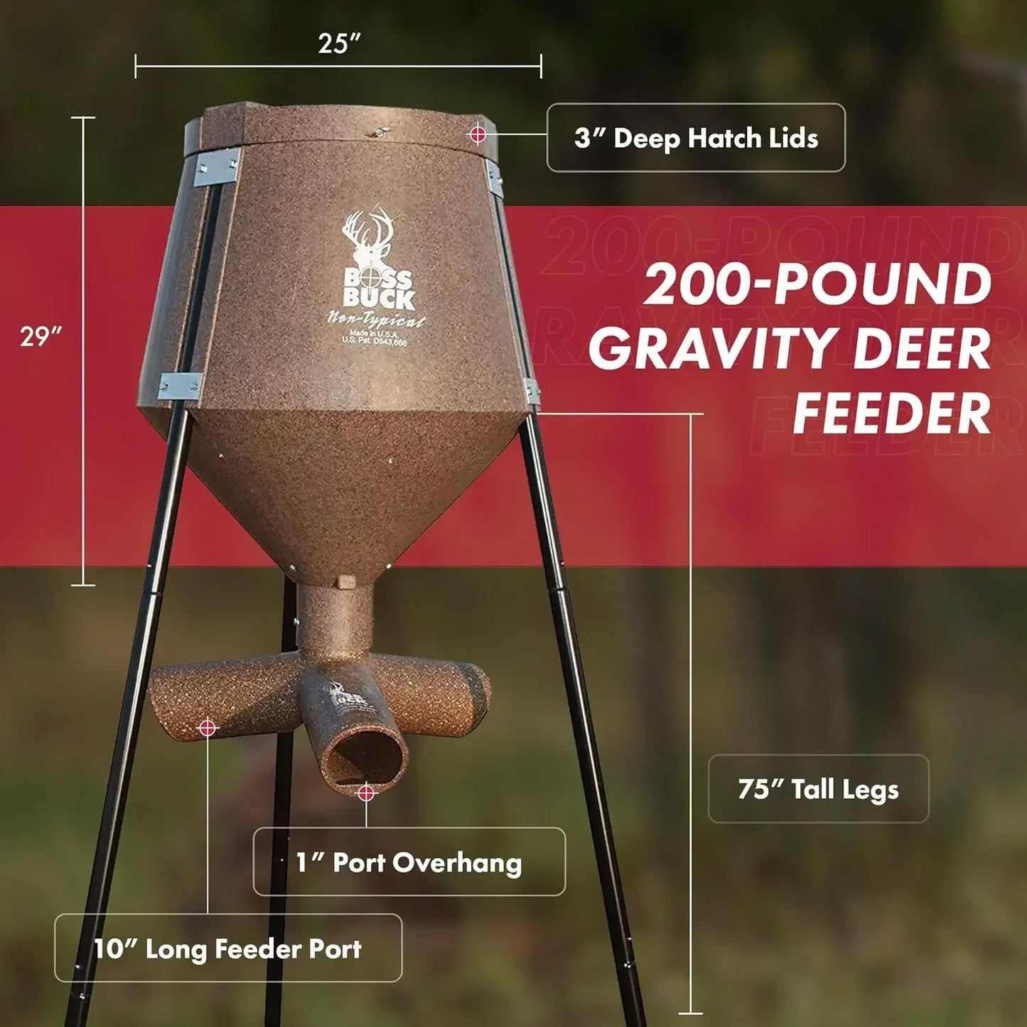 Durable Deer Feeder Gravity Feed System for Hunting Adventures