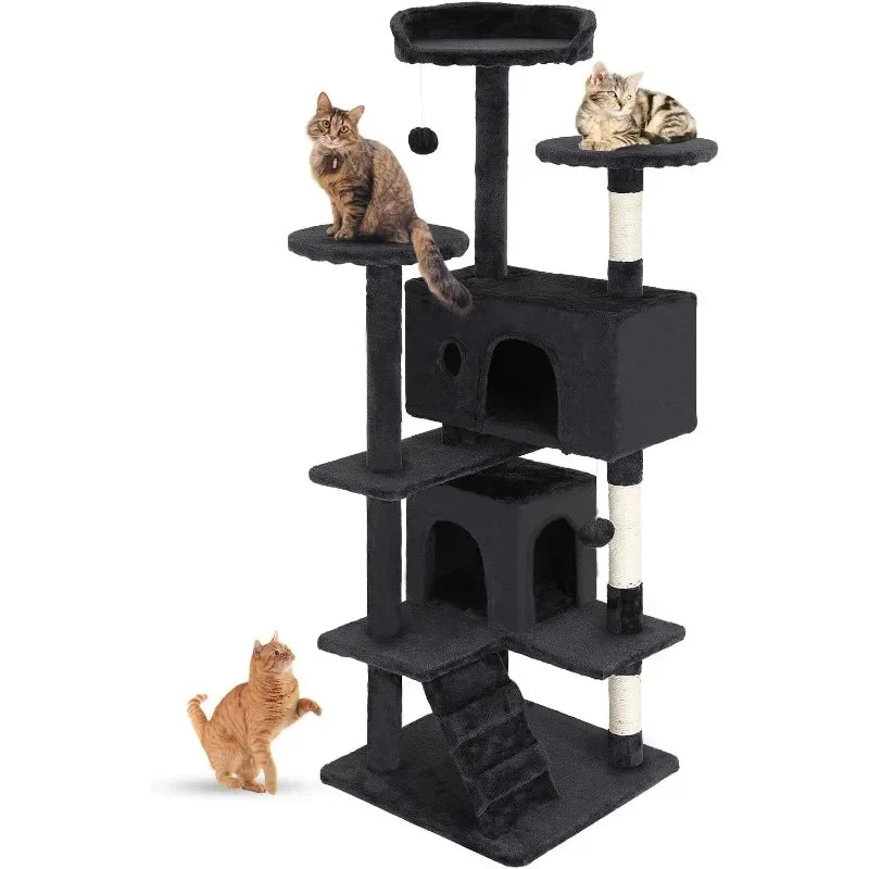 Durable Multi-Level Cat Scratching Post and Jumping Platform