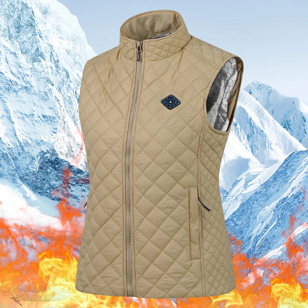 Heated Vest Electric 21 Heating Zones USB Heated Vest Outdoor Running Jacket Sportswear WinterWindproof Washable Vest Women Men