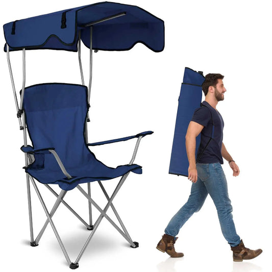 General Use Camping Chair With Canopy Outdoor Lounge