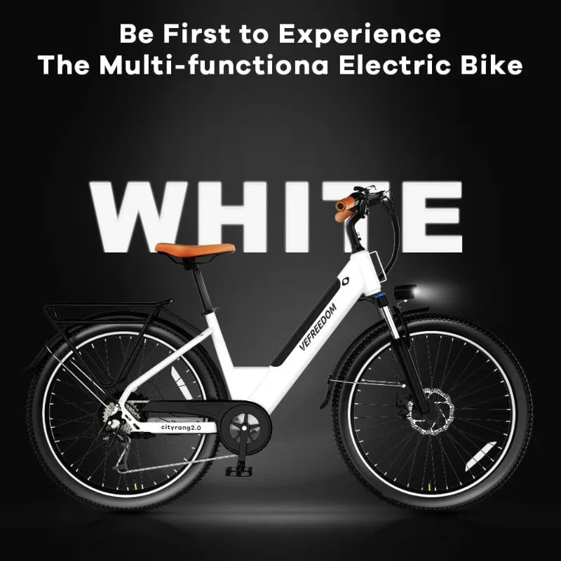 Peak Electric Bike for Adults,up  Miles Removable Battery Ebike, 26" UL Certified Electric Mountain E Bike with 7-Speed